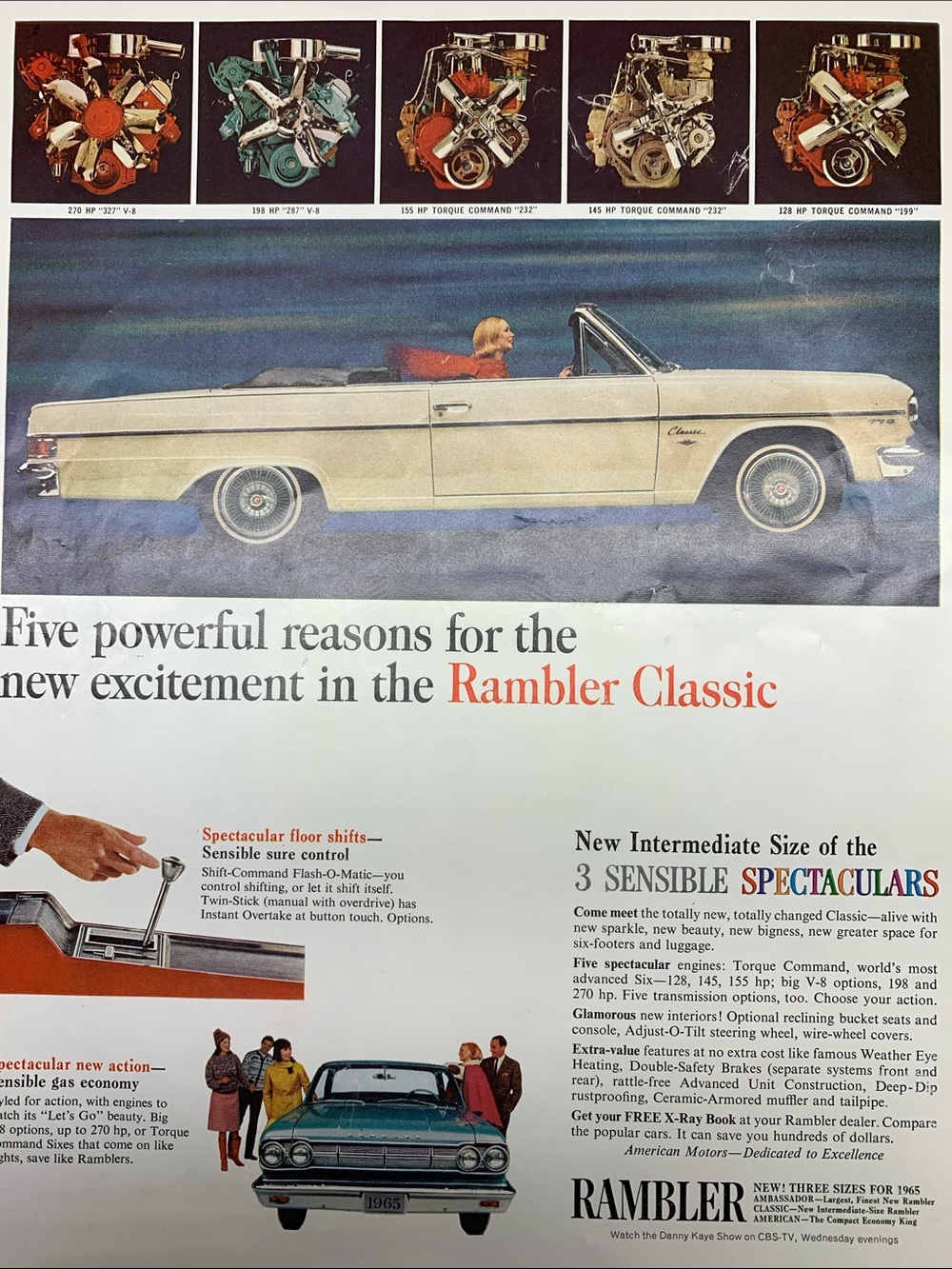 Vintage American Motor Rambler Models Saturday Evening Post February 27, 1965